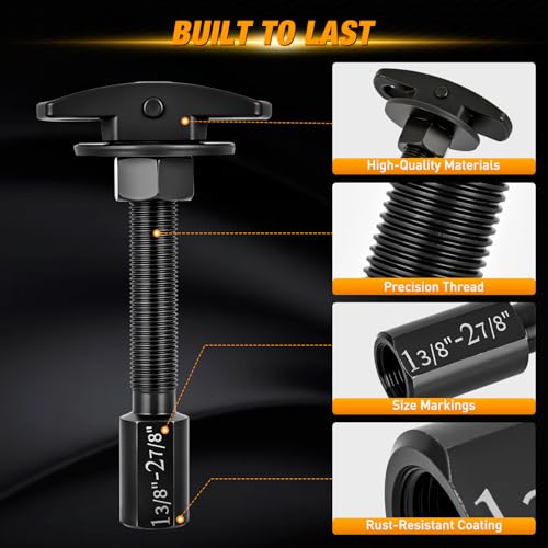 GOOACC 3PCS Rear Axle Bearing Puller Set, Axle Bearing Puller Removal Tool Kit with 3 Sizes 1" to 1-7/8", 1-5/16" to 2-3/8" & 1-3/8" to 2-7/8" Axle Wheel Bearing Removal Tools for Axles Bearings, Blue - color: 3pc Rear Axle Bearing Puller Blue