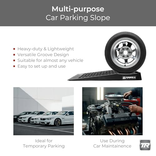 Tomioka Racing Super Slopes Low Profile Car Service Ramps Pair with Anti-Slip Pads, Perfect for Raise Lowered Car Oil Changes, Lift Vehicle Maintenance, & Jack Support