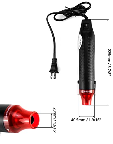 QWORK Mini Heat Gun, 300W Portable Hot Air Tool for Crafts, Epoxy Resin, Shrink Tubing & DIY, with Stand 110V