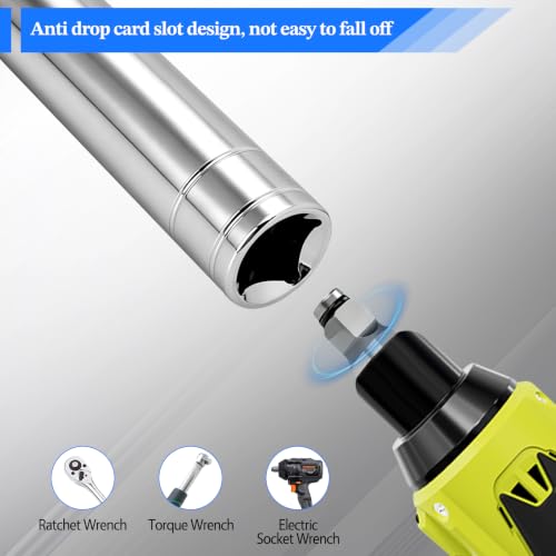 2 Pcs 1/2" Drive 15mm Deep Impact Socket | Anti-Rounding 12 Point Design, Square Chamfered Opening, Easy Removal of Axle Nut - color: Deep, size: 15mm