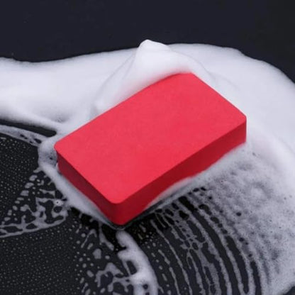 2Pcs Clay Bar Sponge Pad Kit For Car Detailing And Polishing Removes Brake Dust Dirt And Leaves Suitable For Paint Glass And Wheel Surfaces(Red) - size: Red