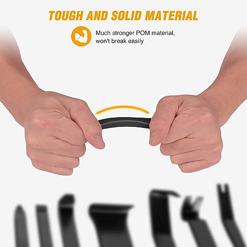 GOOACC 8PCS Auto Trim Scratch Removal Tool | Car Audio Dash Panel Window Molding Fastener Remover Tool Kit-Black - color: Black, size: 8PCS Trim Removal