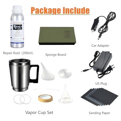 Headlight Repair kit,car Headlight Lens polishing Repair Tool with 200ml car Headlight Repair Fluid, Used to Remove Yellowing, Haze, and Oxidation from taillights and Fog Lights - size: XL