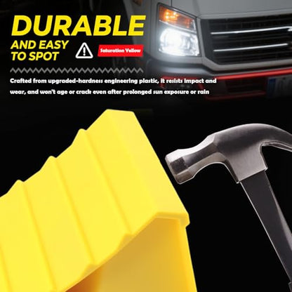 Wheel Chocks for Trailer 2 Pack,Non-Slip Heavy Duty Wheel Chocks for Parking Safety,Universal Triangular Tire Blocks Car Accessories for Most Trailers/RVs/Campers
