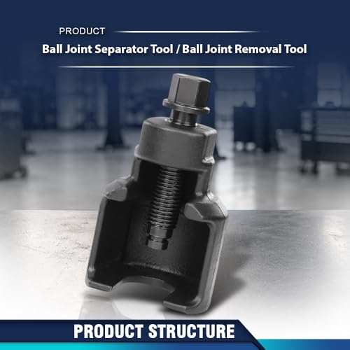 PIT66 39mm Ball Joint Removal Tool Heavy Duty Ball Joint Splitter Separator Extractor Compatible with Scania Benz MAN Hino Black