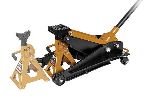 Cat 2 Ton U-Jack Floor Jack with 3 Ton Jack Stand, U-Shape Slotted Saddle, Car Repair - 6000-Pound 980829ECE - size: 2 Ton