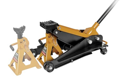 Cat 2 Ton U-Jack Floor Jack with 3 Ton Jack Stand, U-Shape Slotted Saddle, Car Repair - 6000-Pound 980829ECE - size: 2 Ton