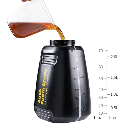 Electric Foam Sprayer for Car Washing, Upgraded Durable 2L Battery Powered Foam Cannon with USB-C Charging, Portable Cordless Pressure Sprayer for Auto Detailing, Home & Garden Cleaning