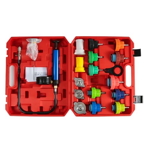 Radiator Pressure Tester Kit Quick Test Vacuum Refill | Leak Tester Vacuum Coolant Fill Kit for Vehicle Truck RV Water Tank Engine Hydraulic