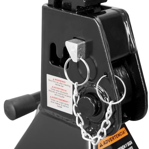 Big RED Jack Stands 6 Ton with Double Locking, 14.2-23.8 inch Adjustable Height for Lifting Cars, SUV, Van, 12000 lb Capacity, 1 Pair - color: BLACK, size: 6 TON DOUBLE LOCKING