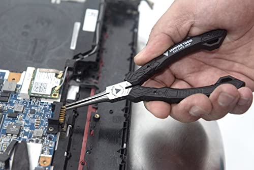 VAMPLIERS 5.5" Mini Precision Needle Nose Pliers, ESD Safe, Made in Japan | Non-Serrated Precision Tip, High Carbon Steel, ESD Safe Ergonomic Handles, For SMD, PCB, Circuit Boards, and Electronics Work - style: 5.5" Needle Nose Pliers
