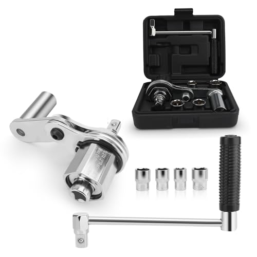 Torques Multiplier Wrench Kit, 1/2in Drive 1:16 Heavy Duty Lug Nut Remover. with 17 19 21 22mm Sockets,Carrying Case for Changing Tires, Swivel Wrench Included