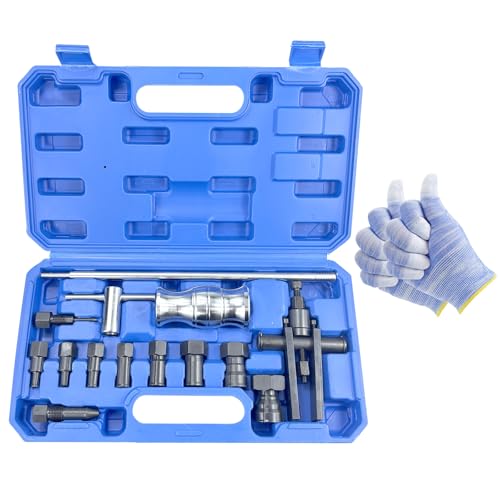 12Pcs Bearing Puller ＆ Blind Bearing Puller ＆ Slide Hammer Puller Kit | for Bearing Diameter 8-32mm (slide hammer two jaw puller)