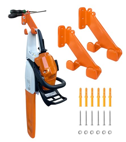 Chainsaw Hanger, 2 Pack Chainsaw Wall Mount, Heavy Duty Chainsaw Holder, Garage Organization Garage Storage Shed Organizer Mounted Chainsaw Rack - color: 2 Pack