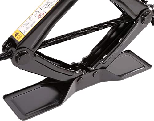 Steel Scissor Jack for Car 1.8 Ton Oversized Base, Portable, Ideal for SUV and Auto, Tire Changing Kit, Ratchet Handle Saving Strength Design (1.8 Ton) - style: Scissor Jack