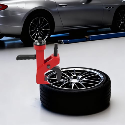 Hydraulic Bead Breaker, Heavy Duty Tire Bead Breaker Tool with 5 Inch Working Range for Truck, Bus, Tractor, ATV, Golf Cart and Agricultural Tires, Red Black