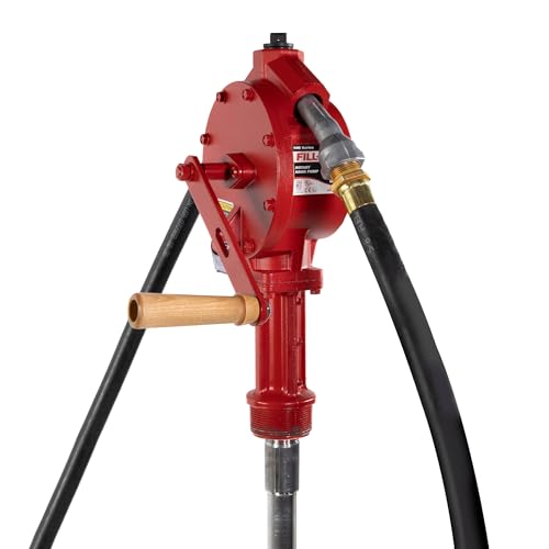 Fill-Rite FR112 Fuel Transfer Rotary Hand Pump w/Discharge Hose, Straight Spout, Vacuum Breaker, & Suction Pipe - style: Rotary Pump w/Accessories