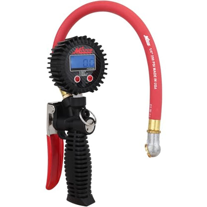 Milton S-575D Pro Digital Tire Inflator with Pressure Gauge, 15" Hose Ball Foot Chuck, Easy to Read 0.1 Display, Made In USA 255 PSI - size: Ball Foot Chuck, style: Digital