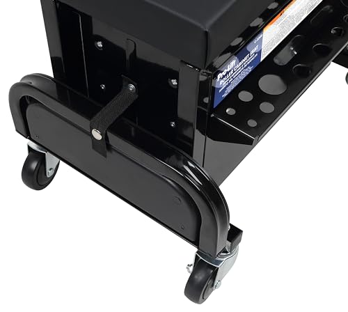 Pro-Lift Mechanic Roller Seat with Tool Box - 3-Drawer Rolling Tool Chest Stool with Padded Seat Cushion for Garage Creeper – 400 Lbs Capacity