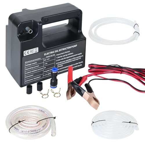Oil Transfer Pump 12V Oil Extractor Pump for Engine Oil Change, Self-Priming Fluid Transfer Pump for Motor Oil, Gear Oil, Transmission Fluid for Boats, Automobiles, Motorcycles, ATVs, RVs, Trucks