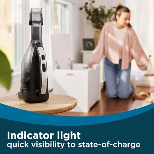BLACK+DECKER Dustbuster Reveal Handheld Vacuum Cordless, Car Vacuum Portable Cordless, LED Light, Long Run Time, Rechargeable Lightweight Dust Buster, Includes Crevice Tool, Charging Base (HLVD320B42) - style: NEW Reveal with LED Light