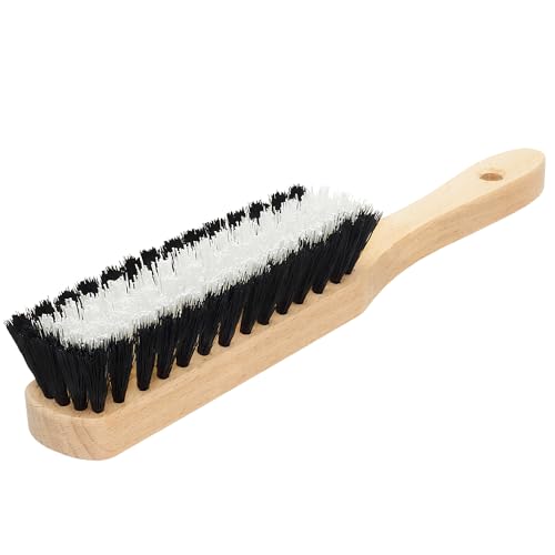 Carpet Cleaning Brush, Scrub Brush with Handle for Floor Mats, Heavy Duty Carpet Cleaner Brush, Rug Brush, Upholstery Brush for Indoor and Outdoor, Stiff Nylon Bristles Car Carpet Brush, White - color: Black and White
