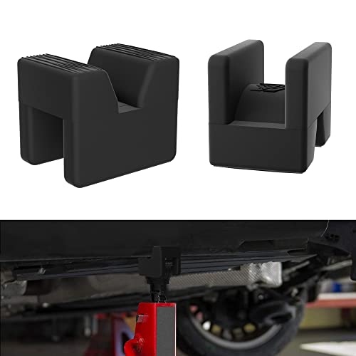 Seven Sparta 2 Pcs Jack Stand Pads Adapter Pinch welds Protectors (Cube, 2) | Universal Fit for Most 3 Ton Jack Stands,Heavy Duty Rubber,Anti-slip Surface,Protect Pinch Welds&Frame Rails,V groove Design - style: cube 2
