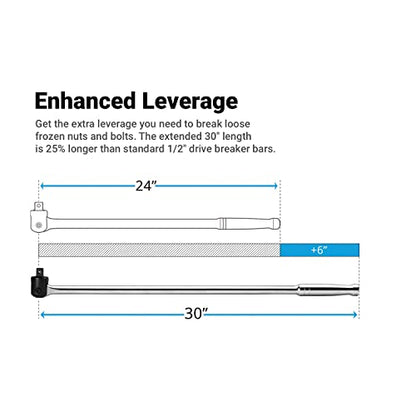 Capri Tools Breaker Bar (1/2" Drive/Extended Leverage) - size: 1/2" Drive / Extended Leverage