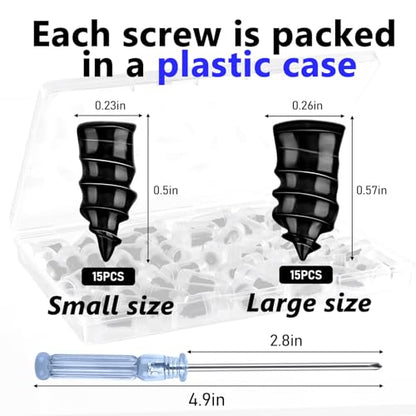 NACHLYNN 30 Pcs Tire Repair Screws Self-Tapping Rubber Fast Tool Self-Service Tire Repair Plugs Nail for Car Motorcycle Truck