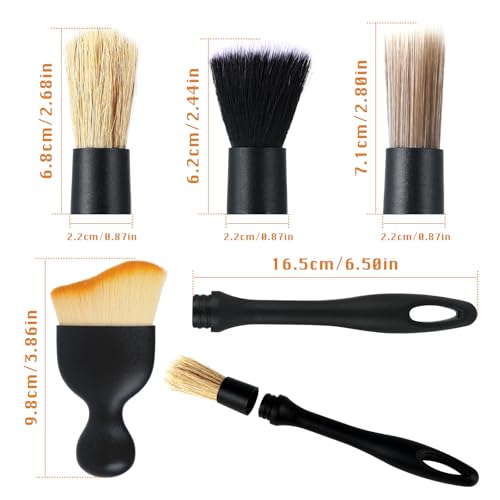 9PCS Car Detailing Brush Set, Complete Auto Cleaning Kit for Interior, Exterior, Air Vents, Dashboard, Wheels, Engine Bay, Scratch-Free Brushes