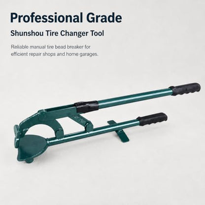 Manual Tire Bead Breaker, Heavy Duty Changer, Dark Green Tire Removal Tool for Motorcycle & Electric Vehicle
