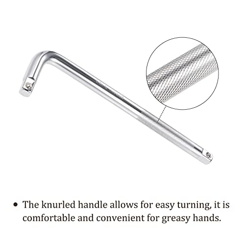 Breaker Bar - [1/2 Inch Drive] L Shape Socket Wrench Extension for Car Mechanical Equipment Repair Use, CR-V Steel