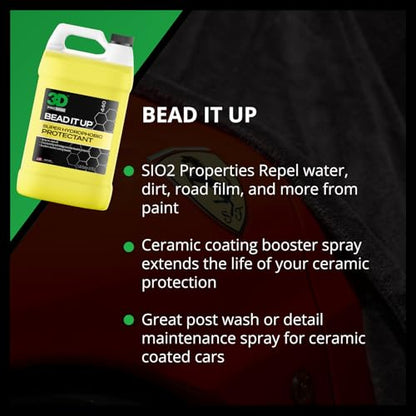3D Bead It Up Ceramic Coating Booster Spray - Super Hydrophobic Bead Maker - Polymer Paint Protectant & Sealant 1 Gallon - size: Gallon