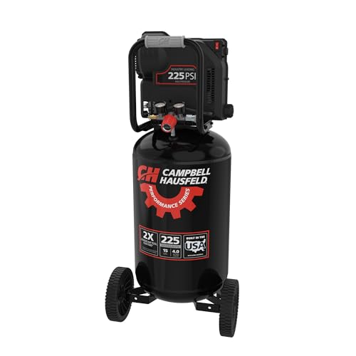 Campbell Hausfeld 15 Gallon Vertical Air Compressor, 225 PSI, Oil‑Free