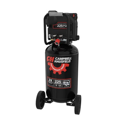 Campbell Hausfeld 15 Gallon Vertical Air Compressor, 225 PSI, Oil‑Free