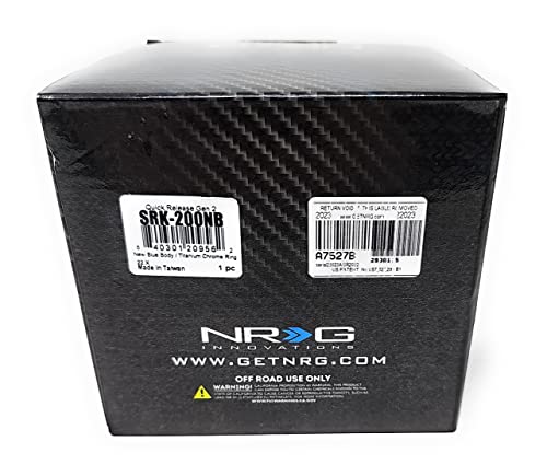 NRG (SRK-200) Neo Blue Aluminum GEN 2.0 Racing Performance Steering Wheel Quick Release Adapter Fit 2-Way 6-Hole Pattern Design - color: Neo Blue