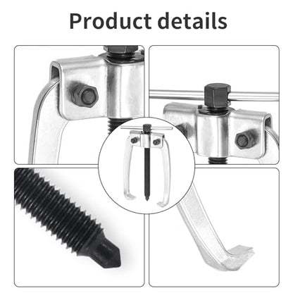 2 Jaw Puller 3.15in/80mm Universal Bearing Gear Pullers | Heavy Duty Extractor Tool, High Carbon Steel Puller, Adjuestable Pulley Removal Tool for Bearings/Flywheels/Pulleys Remove - size: Micro 2Jaw 0.4-3 In