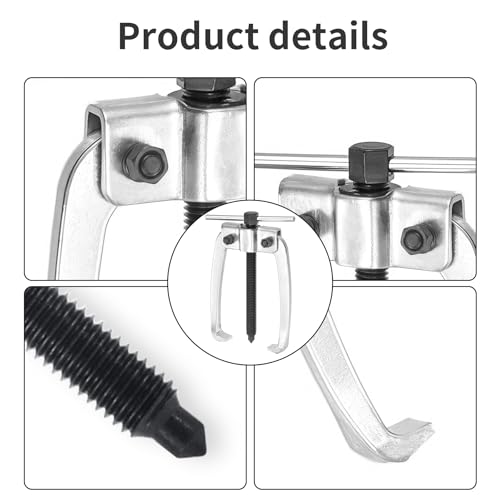 2 Jaw Puller 2.5in/65mm Universal Bearing Gear Pullers | Heavy Duty Extractor Tool, High Carbon Steel Puller, Adjuestable Pulley Removal Tool for Bearings/Flywheels/Pulleys Remove - size: Micro 2Jaw 0.4-2.5 In