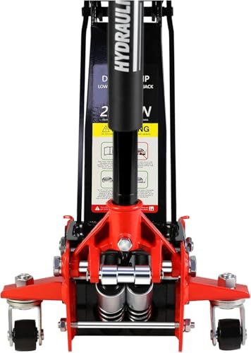 2.5 Ton Low Profile Floor Jack, Heavy Duty Floor Jack with Dual Piston Quick Lift Pump, Steel Car Jacks Adjustable Height 3.5"-19.5", Trolley Floor Jacks 2.5 Ton/5000 LBS Capacity, Red - color: Red - 2.5 Ton(Dual Pump), Lift 3.5"-19.5"