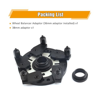 Universal Wheel Balancer Adaptor Fixture Plate, Tire Balancing Machine Clamp, for 36/38/40mm Shaft