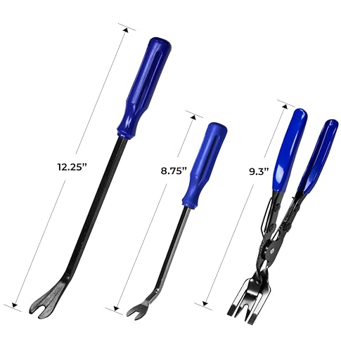 VViViD 3 Piece Clip Plier Set - Removal Tool Bundle for Automotive Door Panels, Dashboard Repairs and Fasteners