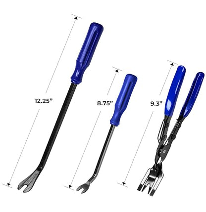VViViD 3 Piece Clip Plier Set - Removal Tool Bundle for Automotive Door Panels, Dashboard Repairs and Fasteners