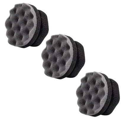 3 Pack Polishes Pro Tire Shine Applicator - Hex Grip Tire Dressing Applicator Pad for Car Detailing - Ergonomic Wave Texture Foam Sponge for Tire Wax Gel Gloss - Mess-Free Wheel Cleaning Tools