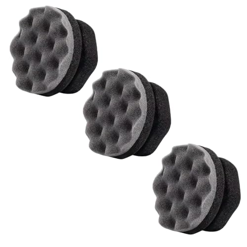 3 Pack Polishes Pro Tire Shine Applicator - Hex Grip Tire Dressing Applicator Pad for Car Detailing - Ergonomic Wave Texture Foam Sponge for Tire Wax Gel Gloss - Mess-Free Wheel Cleaning Tools