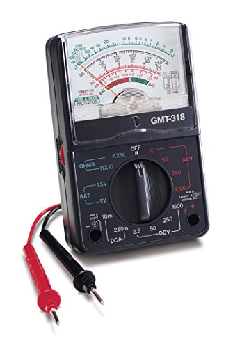 Gardner Bender GMT-318 Analog Multimeter, 6 Function, 14 Range, AC / DC Volt, 500V