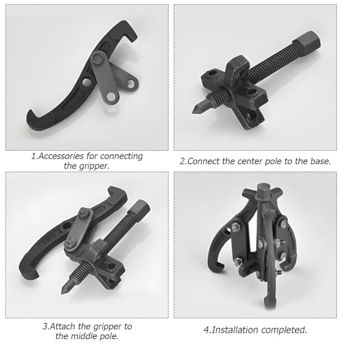 BELOMI 3 Jaw Inner Bearing Puller, Pilot Bearing Gear Puller for Auto with Reversible Jaws, Heavy Duty Gear Extractor Tool for Automotive Wheel, Pulling Kit for Motorcycle Car SUV (6 inch) - size: 6 inch