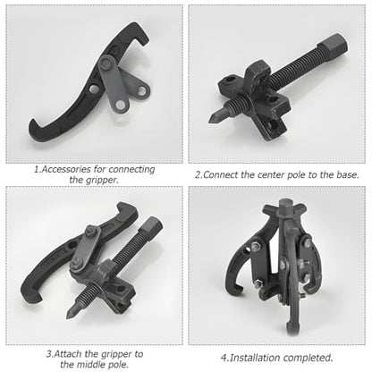BELOMI 3 Jaw Inner Bearing Puller, Pilot Bearing Gear Puller for Auto with Reversible Jaws, Heavy Duty Gear Extractor Tool for Automotive Wheel, Pulling Kit for Motorcycle Car SUV (6 inch) - size: 6 inch