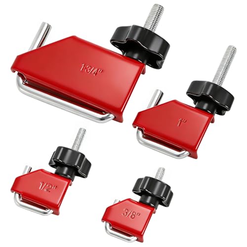 DEAYOU 4 PCS Hose Pinch Off Pliers Set, Carbon Steel Hose Clamp Pliers for Flexible Fuel Line, Coolant, Radiator, Heater, Hose Clamp Tool Kit, 3/8", 1/2", 1", 1-3/4", Without Damaging the Line