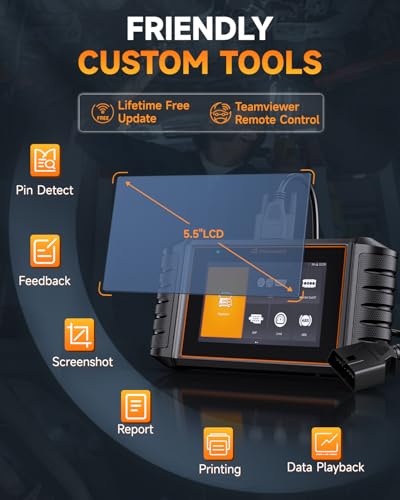 FOXWELL HD500 Heavy Duty Truck Scanner - Diesel Scanner with DPF Regen/Injector Cutoff/Limit Setting, Full System Diesel Diagnostic Scan Tool for Cummins, Detroit, Caterpillar, Paccar & Pickup Trucks - color: Black