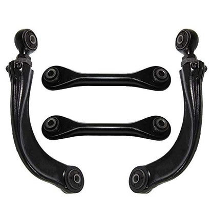 Detroit Axle - 4pc Rear Control Arms for Ford C-Max Focus Mazda 3 5 Volvo C30 C70 S40 V50, 4 Upper & Lower Control Arms Replacement - size: 2C1700188/4PC